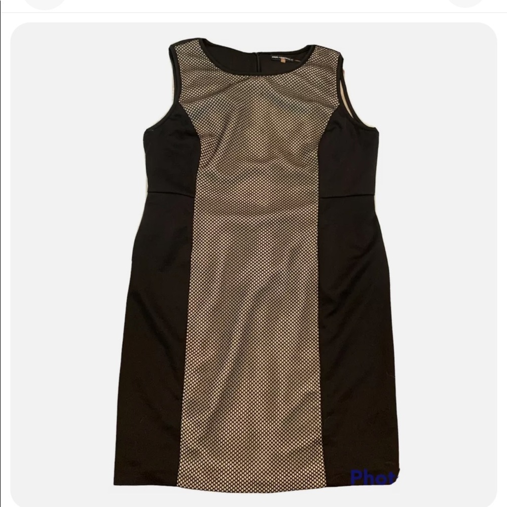 Karl Lagerfeld Dress Nude Mesh Panel Size 16